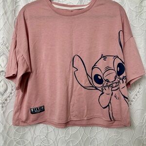 Disney Pink Stitch Crop Top